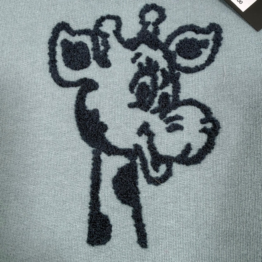 BONOBOS Kids Giraffe Graphic Sweatshirt Light Blue Size 10 - Picture 3 of 8